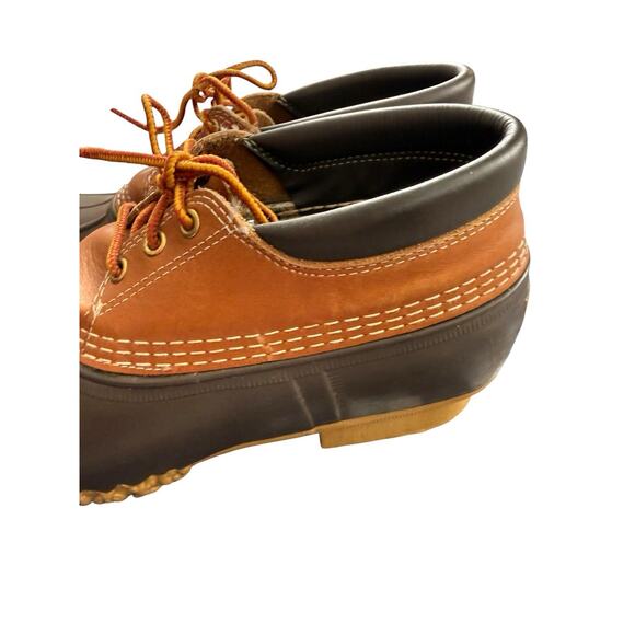 L.L.Bean Bean Boots Men\'s 10 10.5 Duck Shoes Brown Low Leather Rubber USA Read main image 5